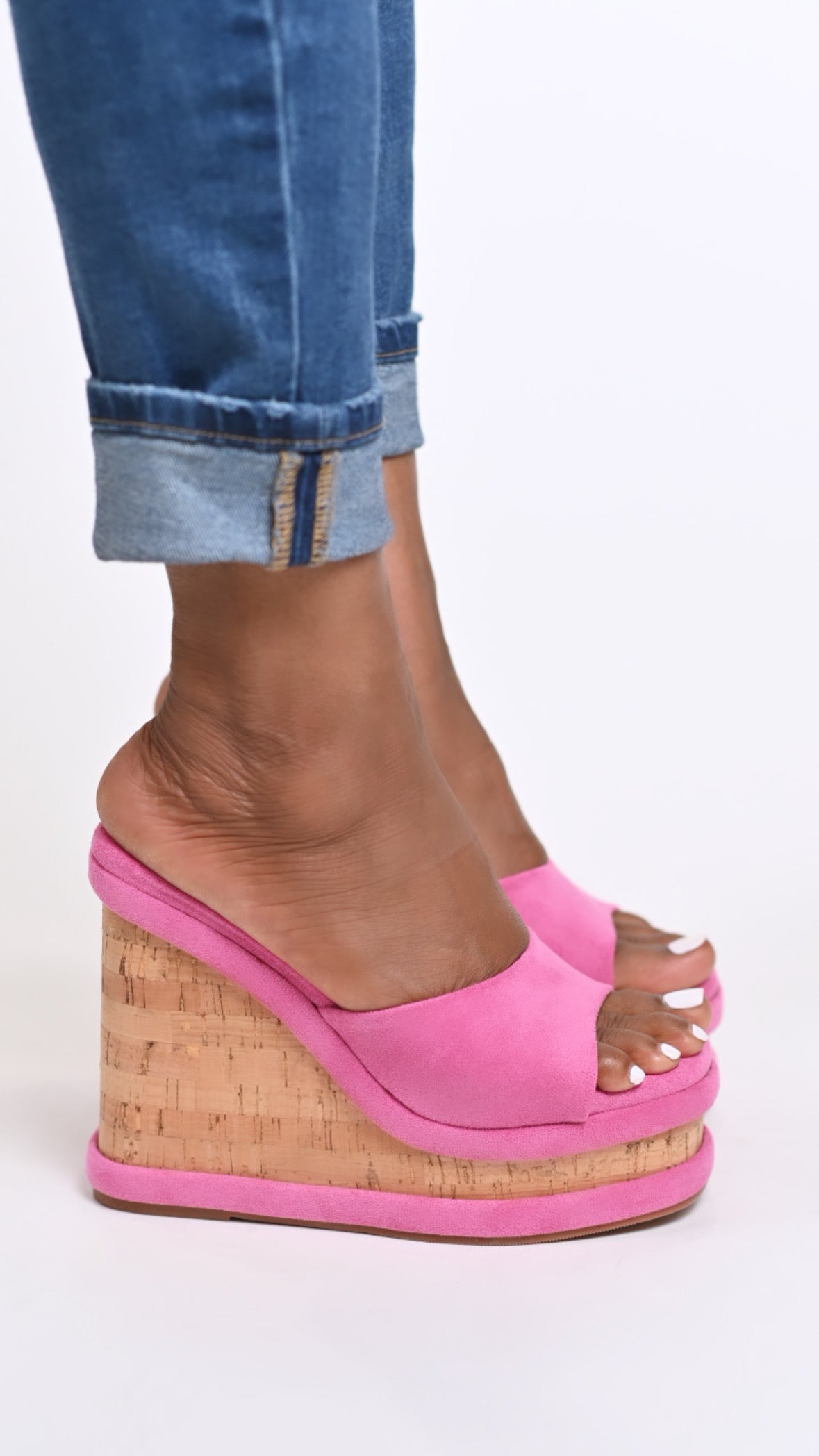Madeline Pink Wedge Heels