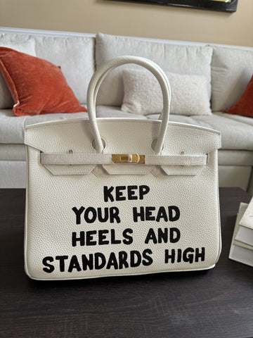 Keep Your Head Heels And Standards High Luxury Inspired Leather Bag
