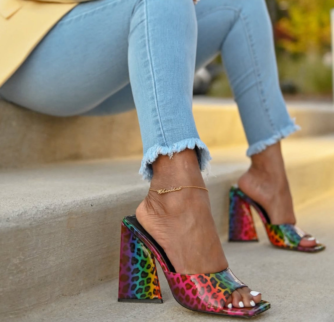 Chandlar Leopard Mules