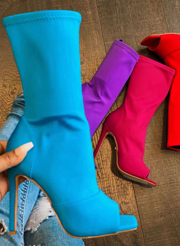 Victoria Peep Toe Bootie