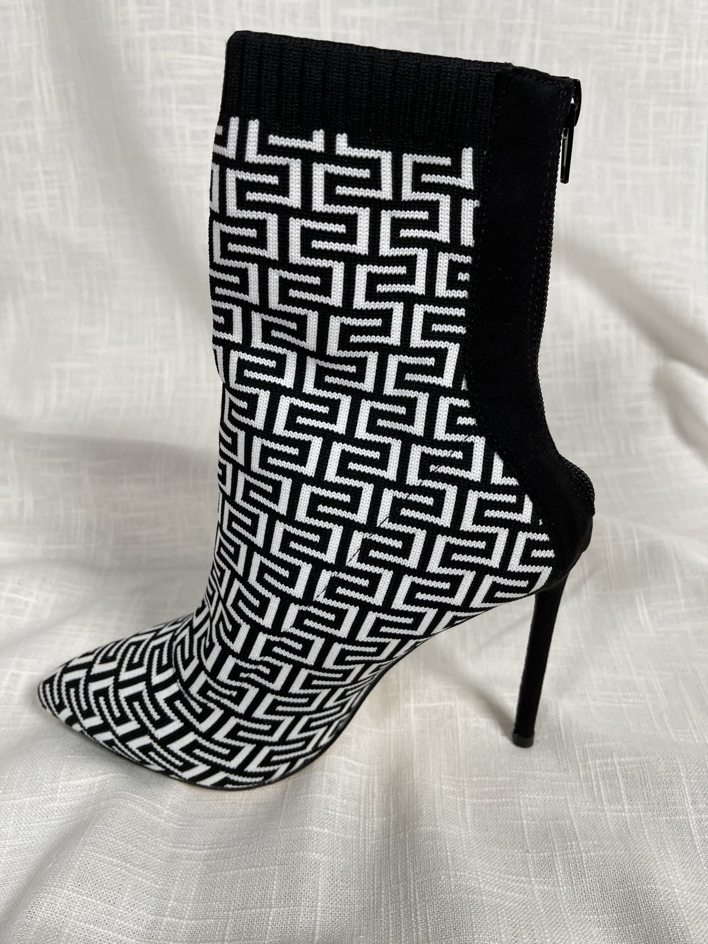 Condition Geometric Sock Bootie