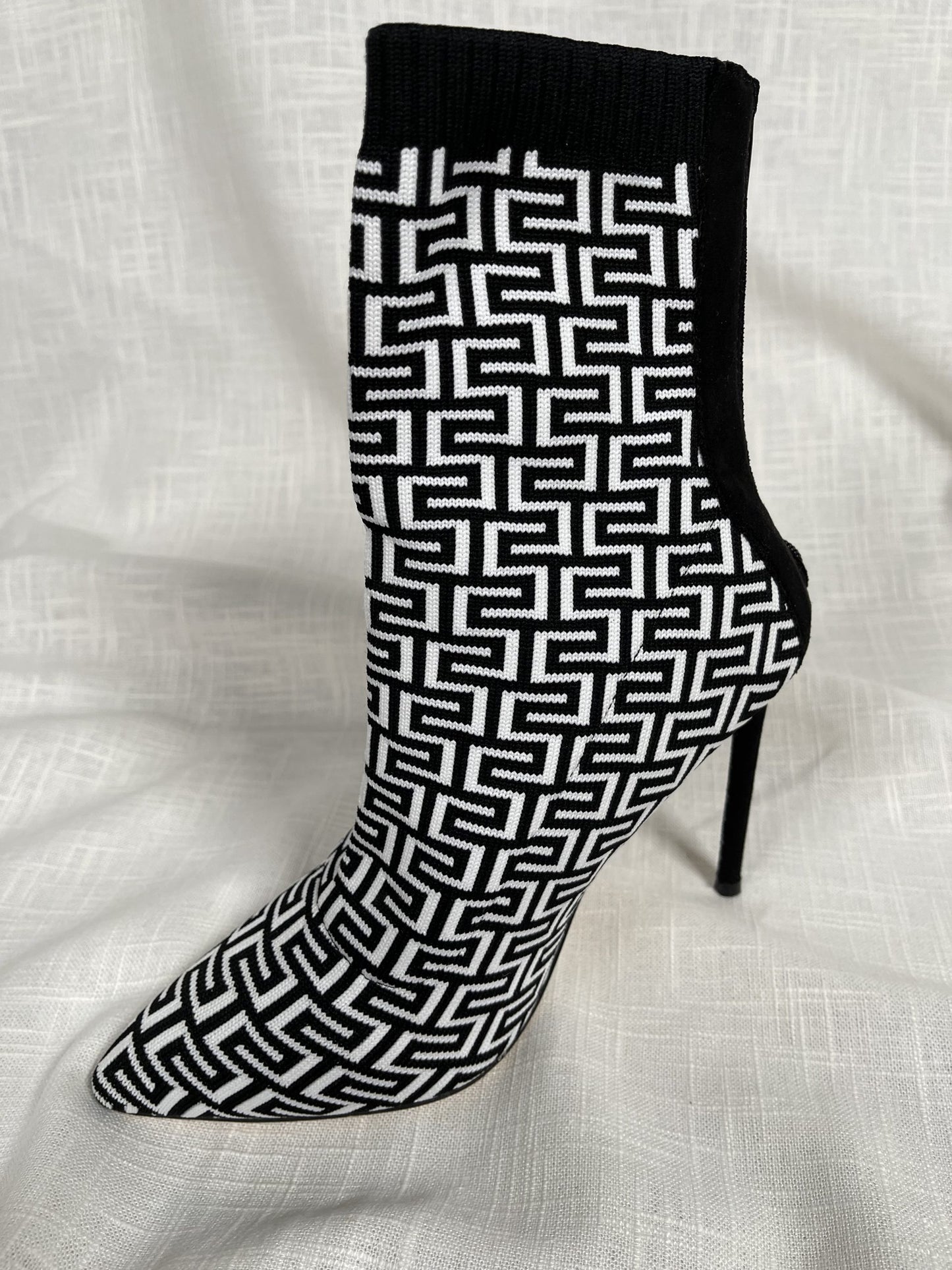 Condition Geometric Sock Bootie