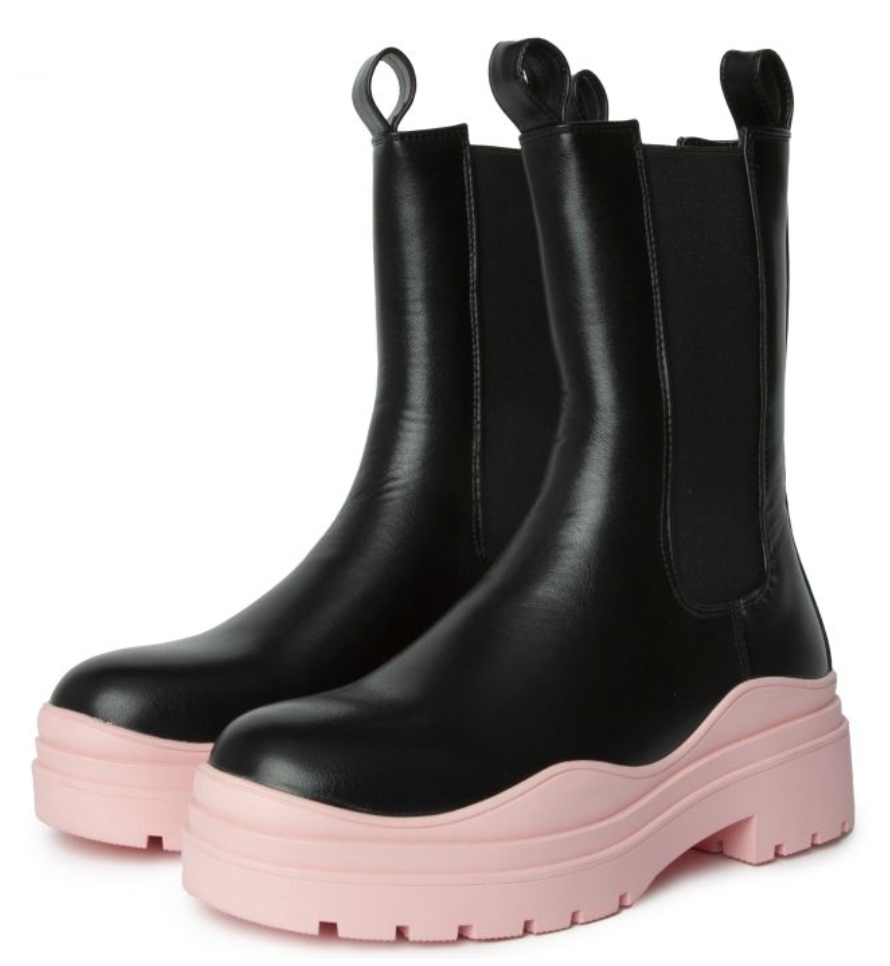 Ghosted Platform Pink Bottom Boots