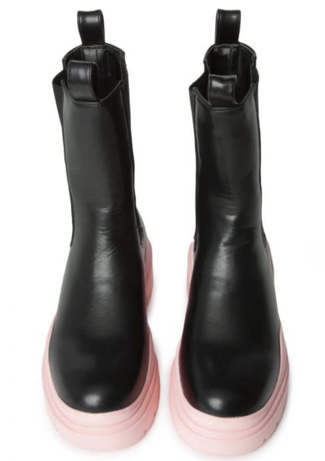 Ghosted Platform Pink Bottom Boots