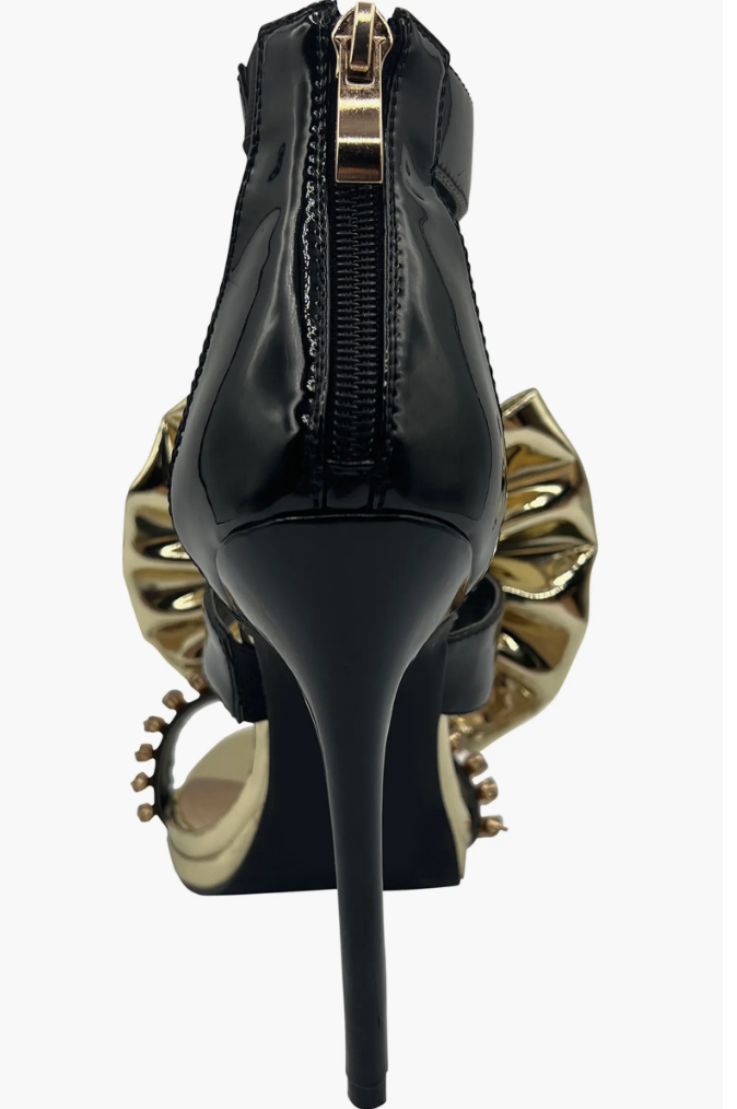 Blaire Heels with Gold Bow