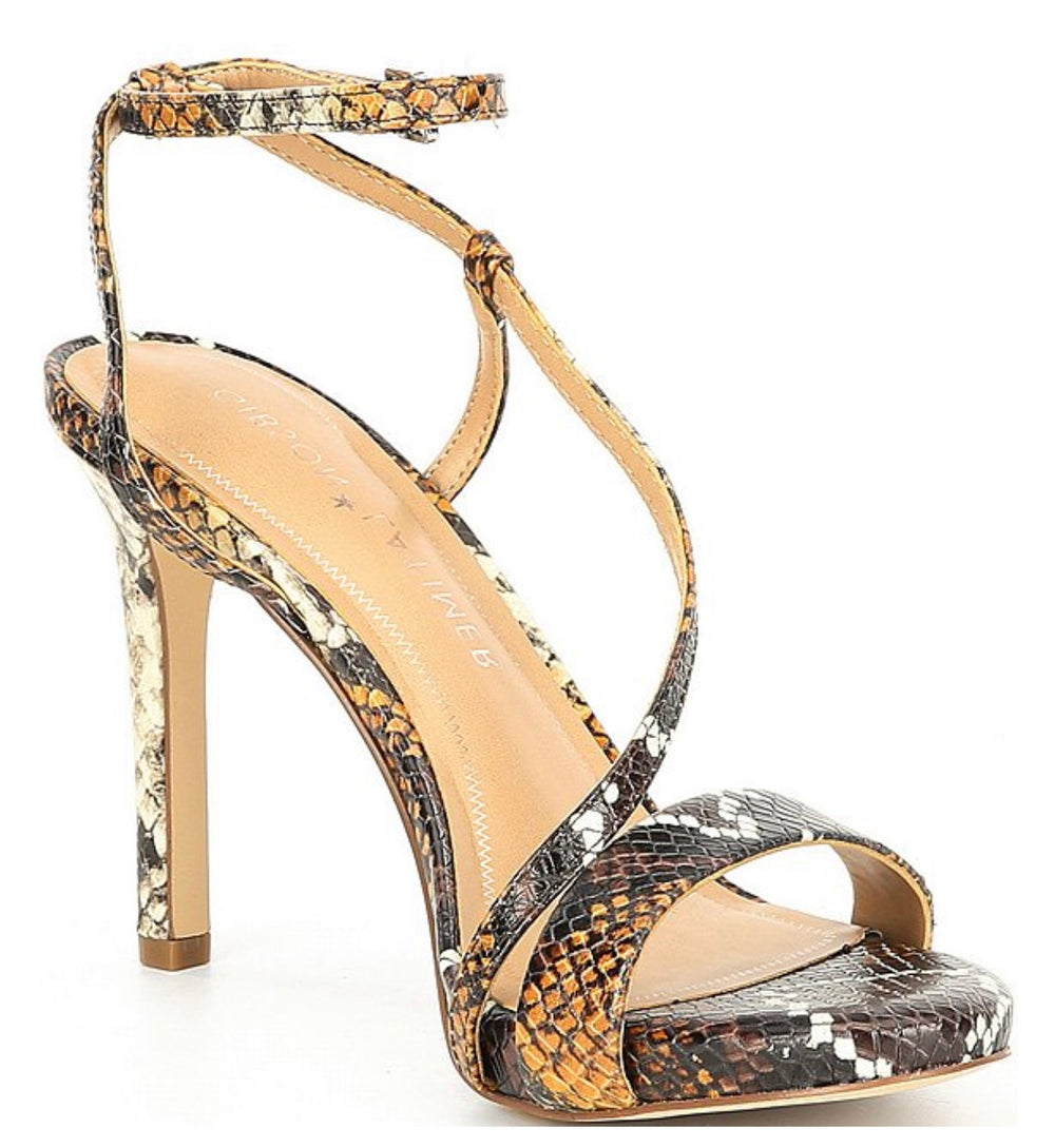 Briley Snakeskin Heels