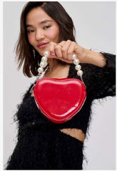 MI AMOUR Red Heart-Shaped Handbag