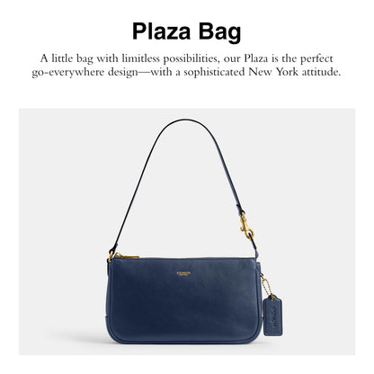 Coach Women's Natural Grain Leather Plaza Bag