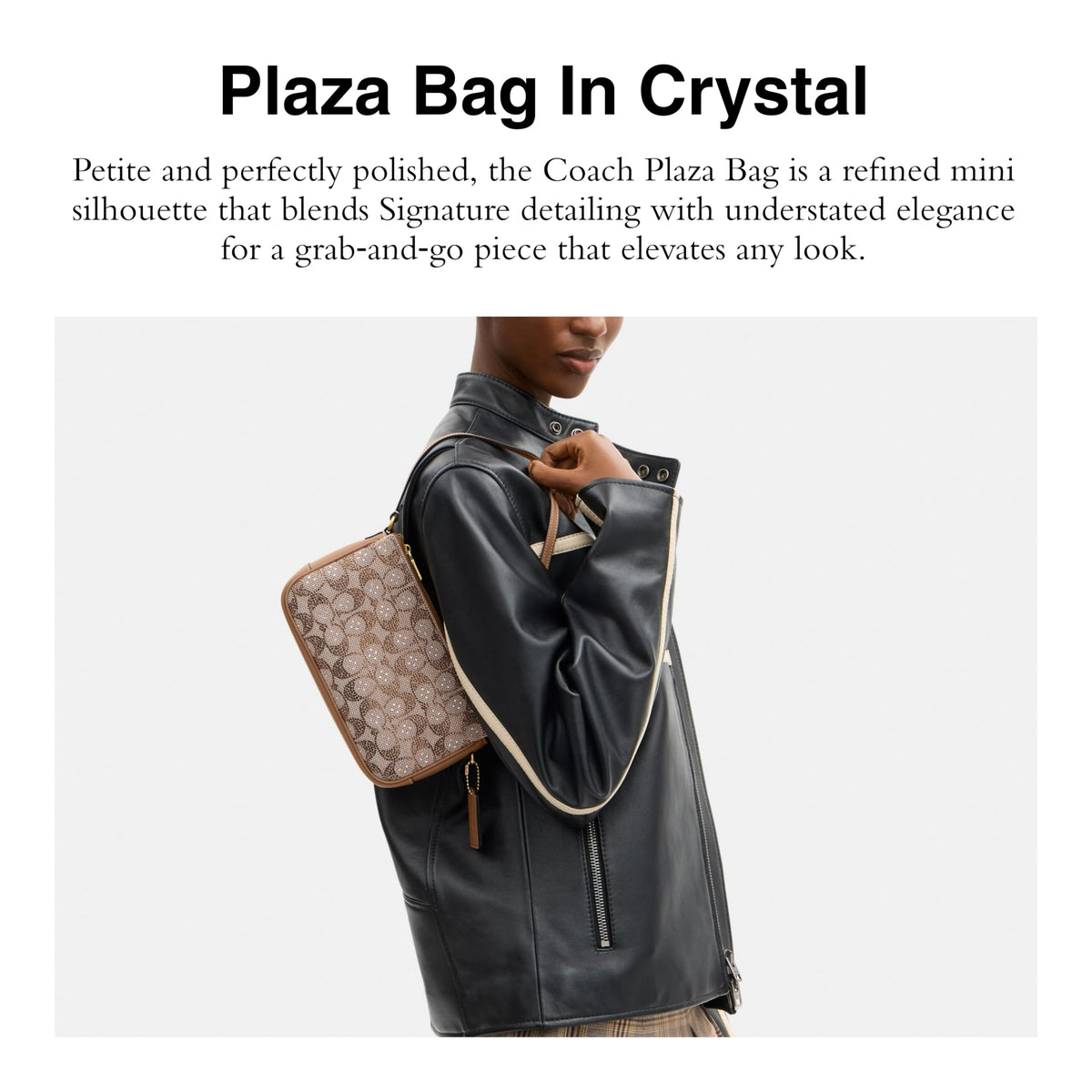 Coach Women's Natural Grain Leather Plaza Bag