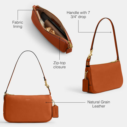Coach Women's Natural Grain Leather Plaza Bag
