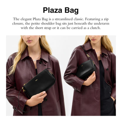 Coach Women's Natural Grain Leather Plaza Bag