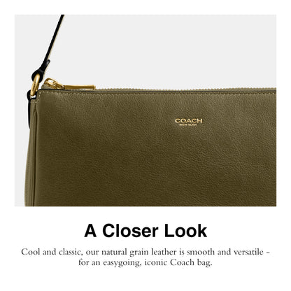 Coach Women's Natural Grain Leather Plaza Bag