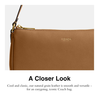 Coach Women's Natural Grain Leather Plaza Bag