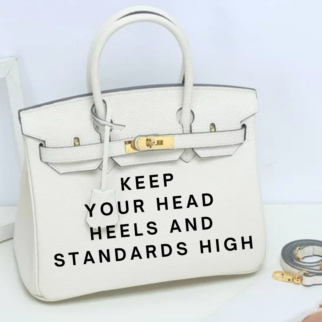 Keep Your Head Heels And Standards High Luxury Inspired Leather Bag - Shoe Snobb