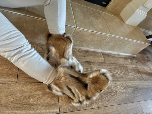 NADIANNA-BROWN FAUX FUR BOOTIE