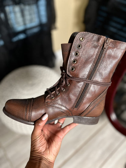 Troopa Brown Combat Boot