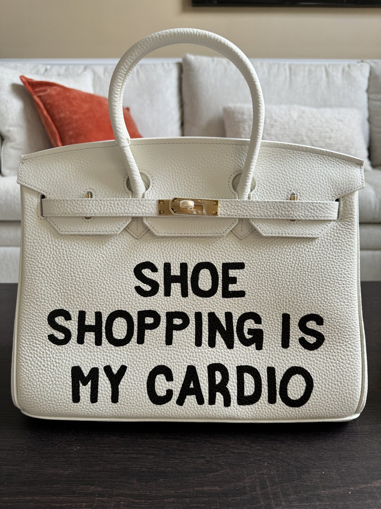 Shoe Shopping Is My Cardio Luxury Inspired Leather Bag - Shoe Snobb