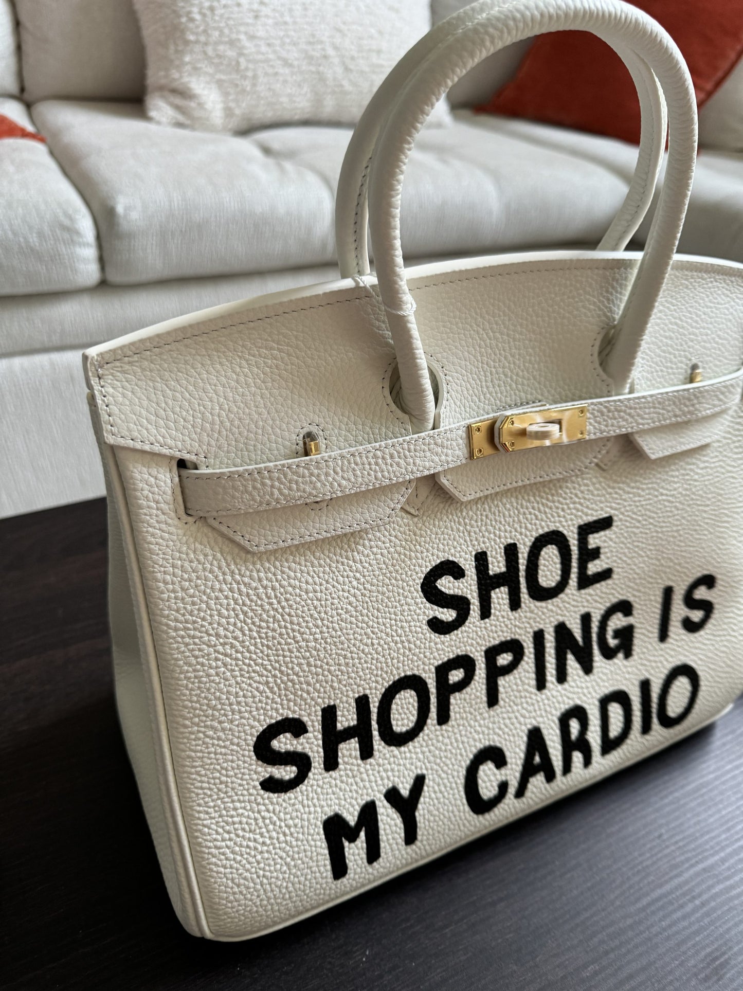 Shoe Shopping Is My Cardio Luxury Inspired Leather Bag - Shoe Snobb