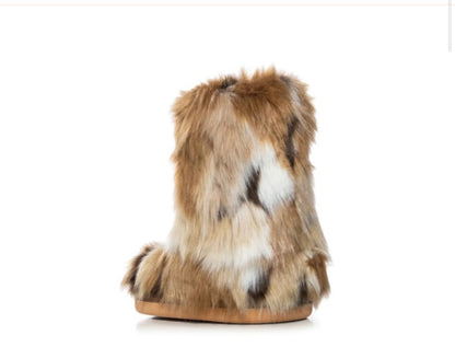 NADIANNA-BROWN FAUX FUR BOOTIE