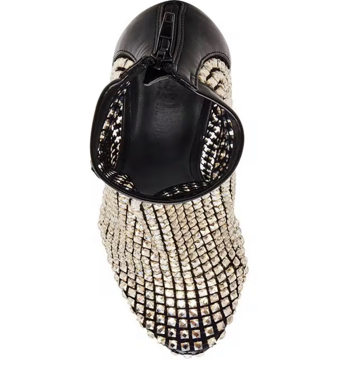 Dancin Mesh Rhinestone Stiletto Dress Booties