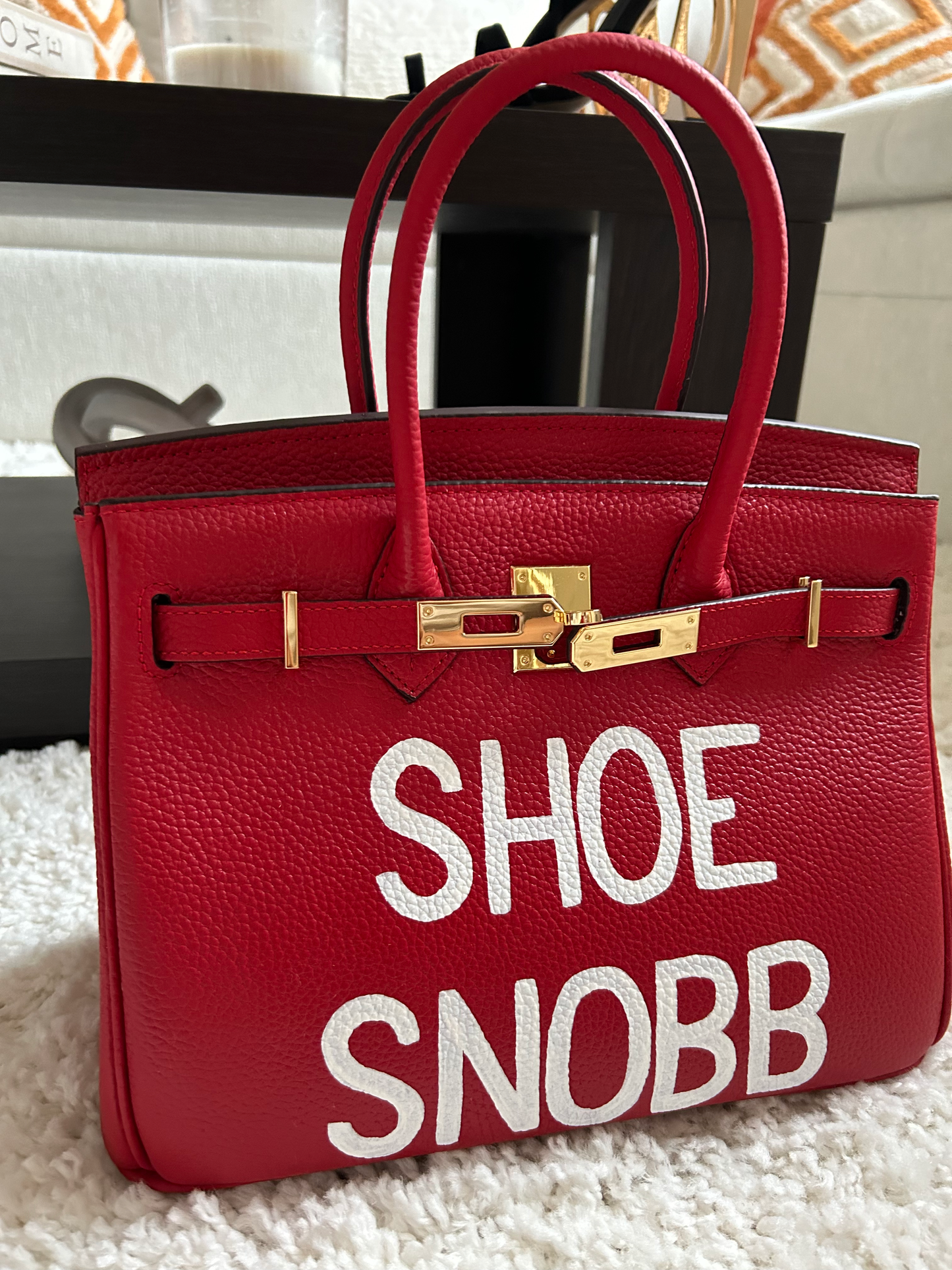Gweneth Luxury Inspired Leather Red Bag