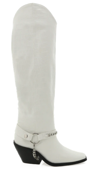 Discount Topshop Topshop White Cowboy Boots Topshop Bailey Premium