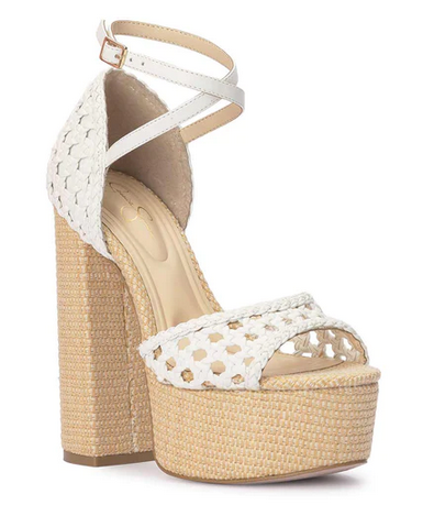 Aditi White Platform Heels