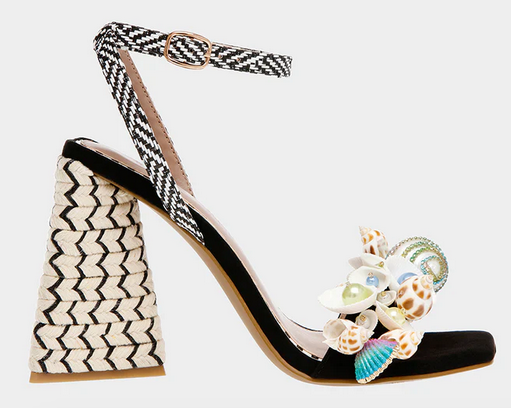 Anckor Seashell Toe Strap Heels