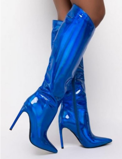 Nova Royal Blue Knee High Boot