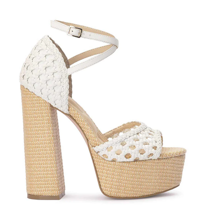 Aditi White Platform Heels