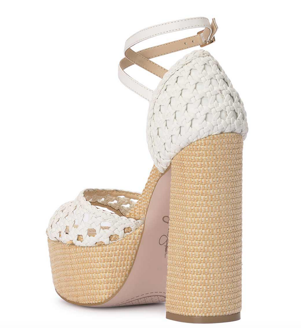 Aditi White Platform Heels