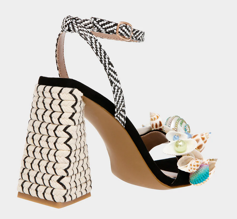 Anckor Seashell Toe Strap Heels