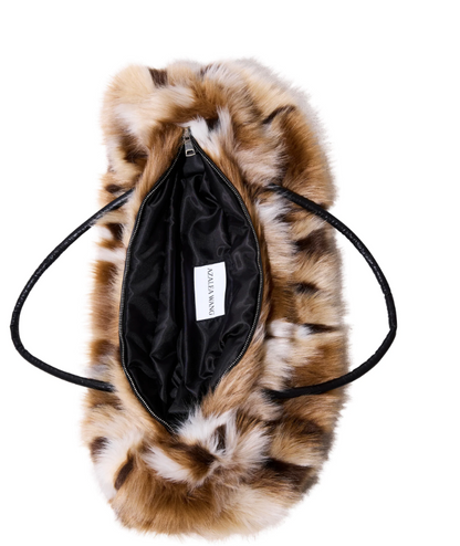 ROXANA-BROWNMULTI FAUX FUR HANDBAG